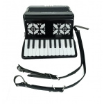 Acordeon Parquer 8 Bajos 22 Teclas Negro Correa Funda - Imagen 4