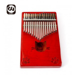 Kalimba Walter Profesional Madera Maple Rojo 17 Notas Acero - Imagen 2