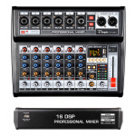 Consola Mixer Parquer 6 Canales Efectos USB Phantom - Imagen 7