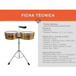 Timbaleta Parquer Mystic 13 y 14 con Soporte y Cencerro - Imagen 2