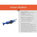 Trompeta de Plástico Parquer Azul en Bb con Funda - Imagen 2