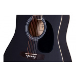 Guitarra Acústica Parquer Negra Mate Jumbo Funda - Imagen 3