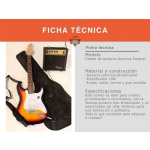 Combo Guitarra Eléctrica Parquer Blanca Amplificador 10w - Imagen 2