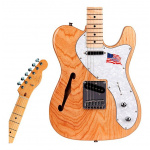 Guitarra Eléctrica Sx Telecaster Semi Hueca Thinline Natural - Imagen 2