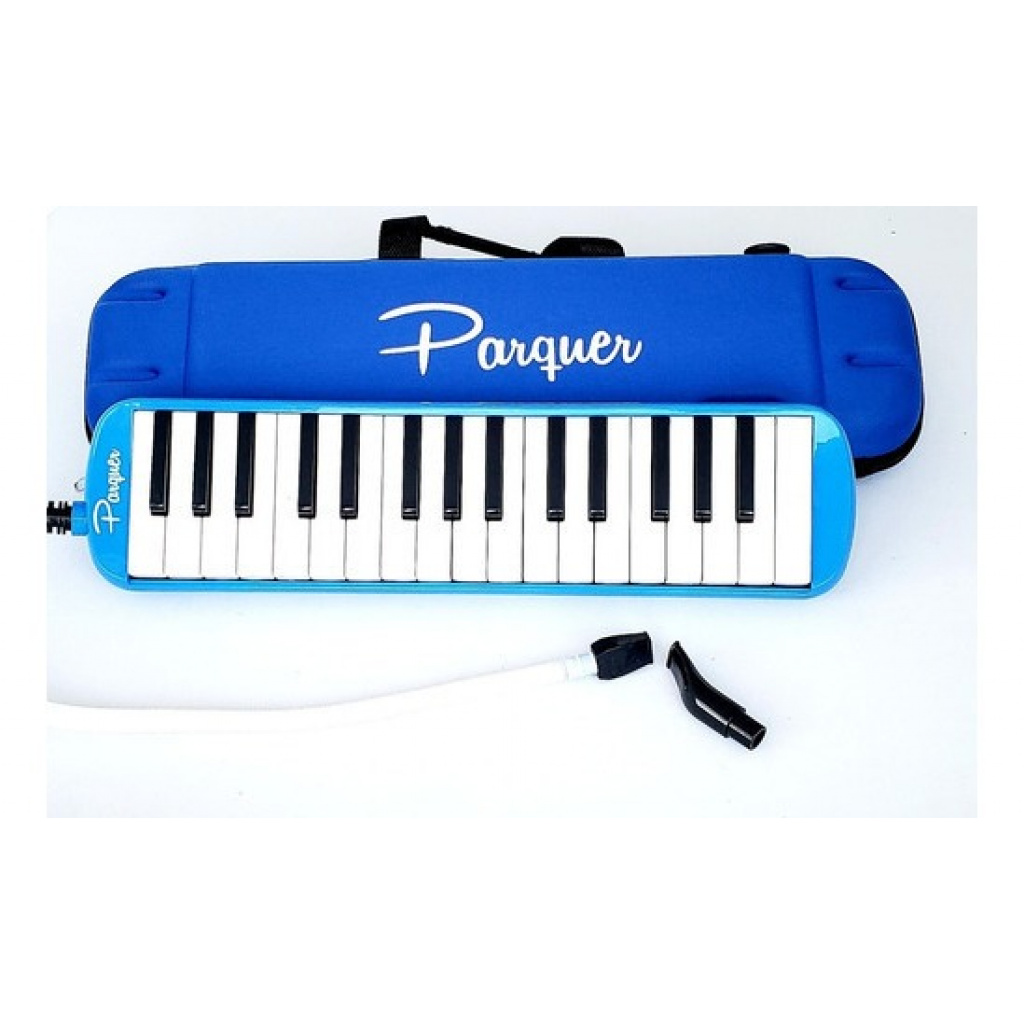 Melódica Parquer Azul 32 Notas Estuche Eva Semi Rígido Music Shaker