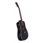 Guitarra Acústica Parquer Negra Mate Jumbo Funda - Imagen 2