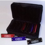 Set de 7 Armónicas Diatonicas Golden Cup de Cobre + Estuche