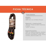 Cable Audio Rca Macho a Rca Macho 10 Metros Parquer - Imagen 3