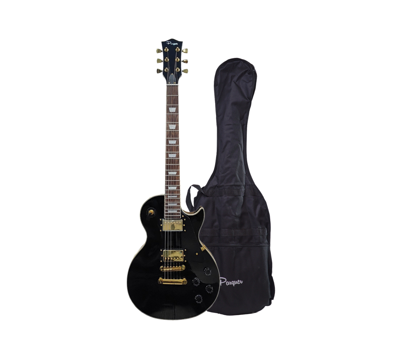 Guitarra Eléctrica Marca Parquer Tipo Les Paul Lp100bk