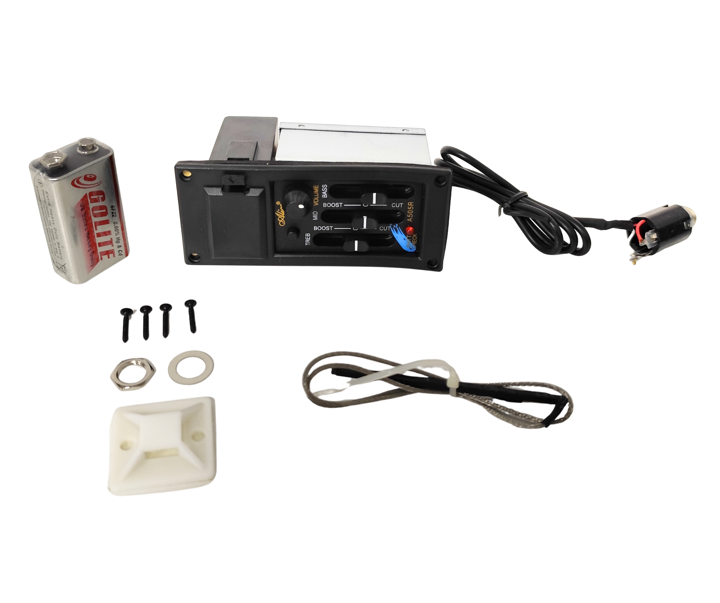 Ecualizador de 3 Bandas Activo Para Guitarra Marca Alice