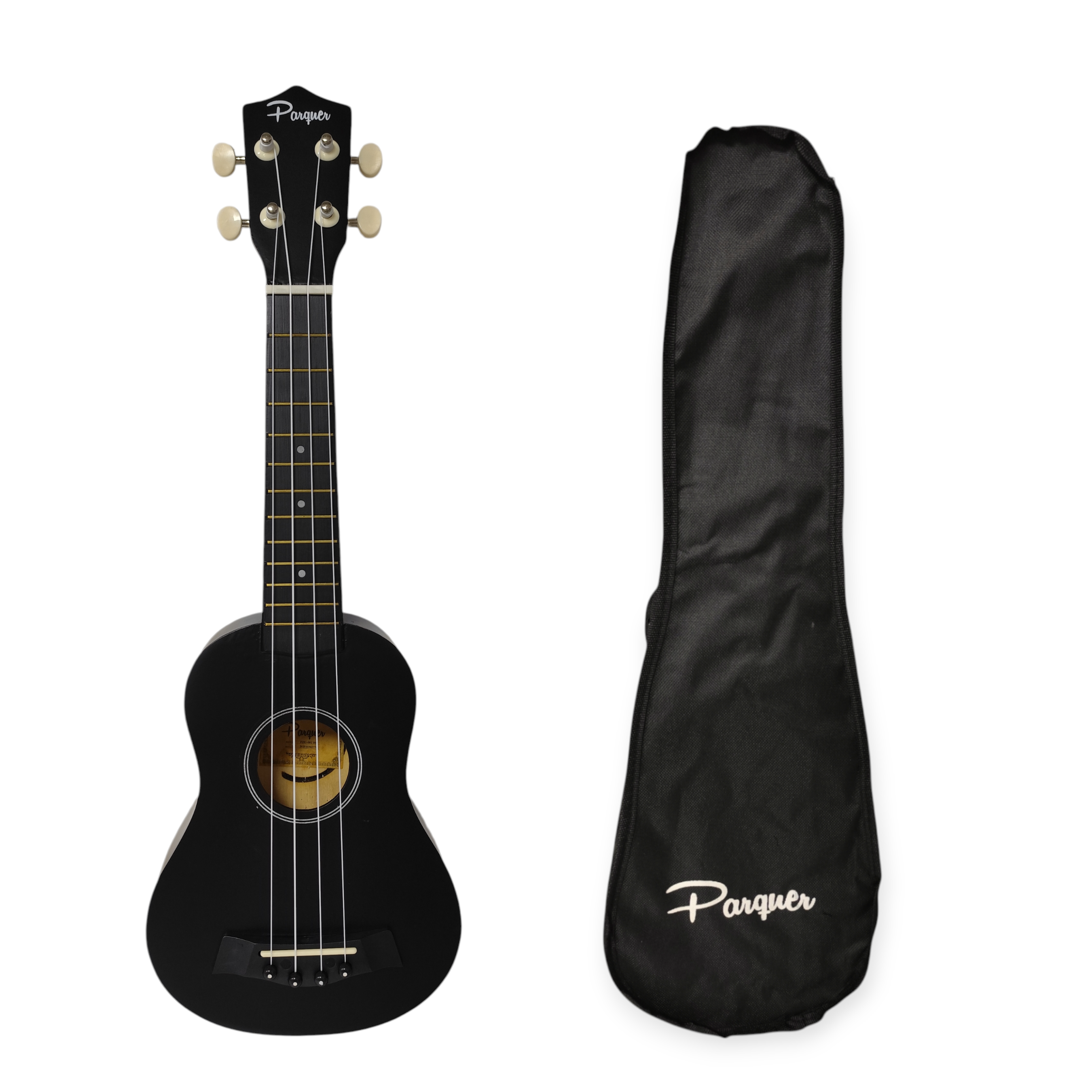 Ukelele Soprano Para Niños de Madera Color Negro
