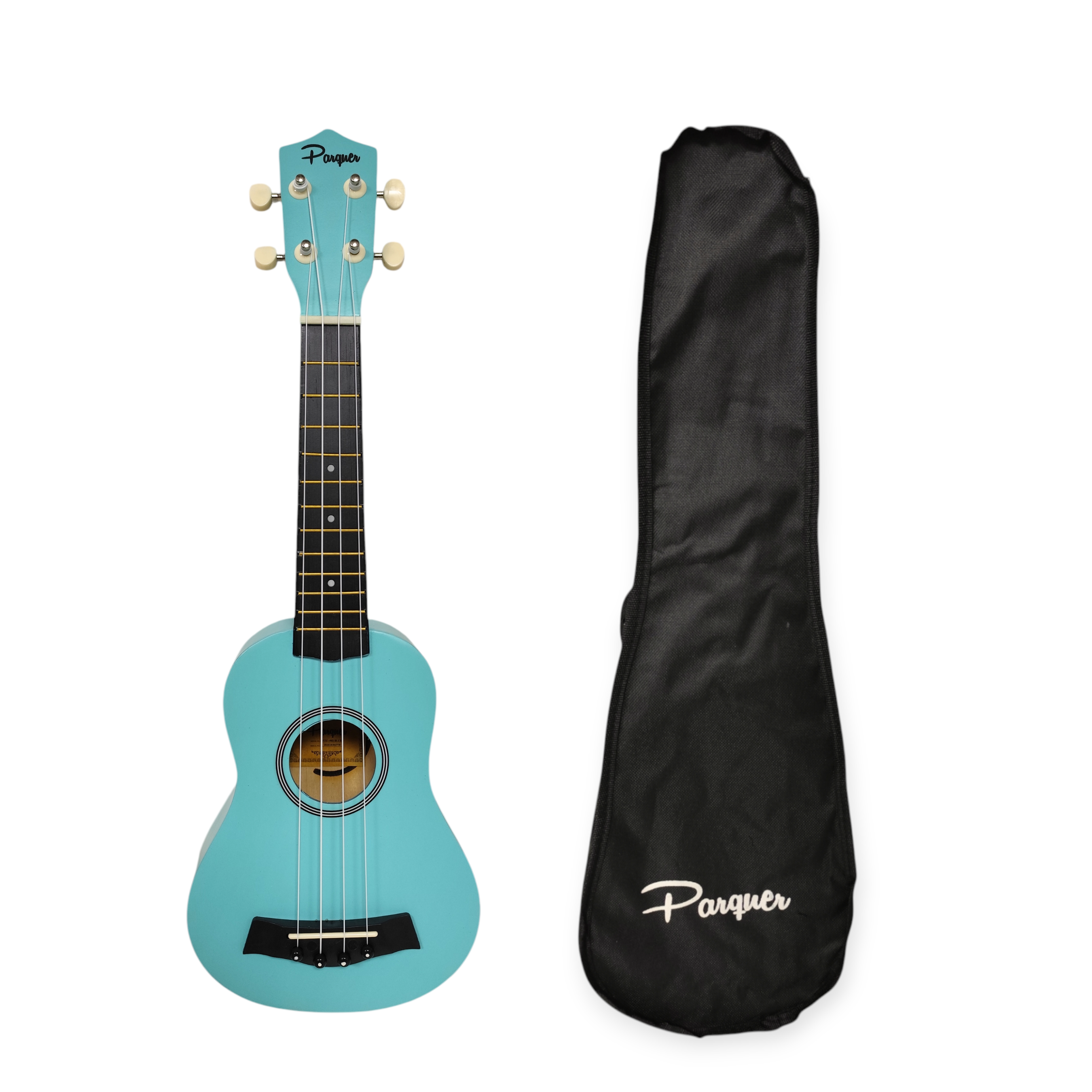 Ukelele Soprano de Madera Niños Celeste con Funda
