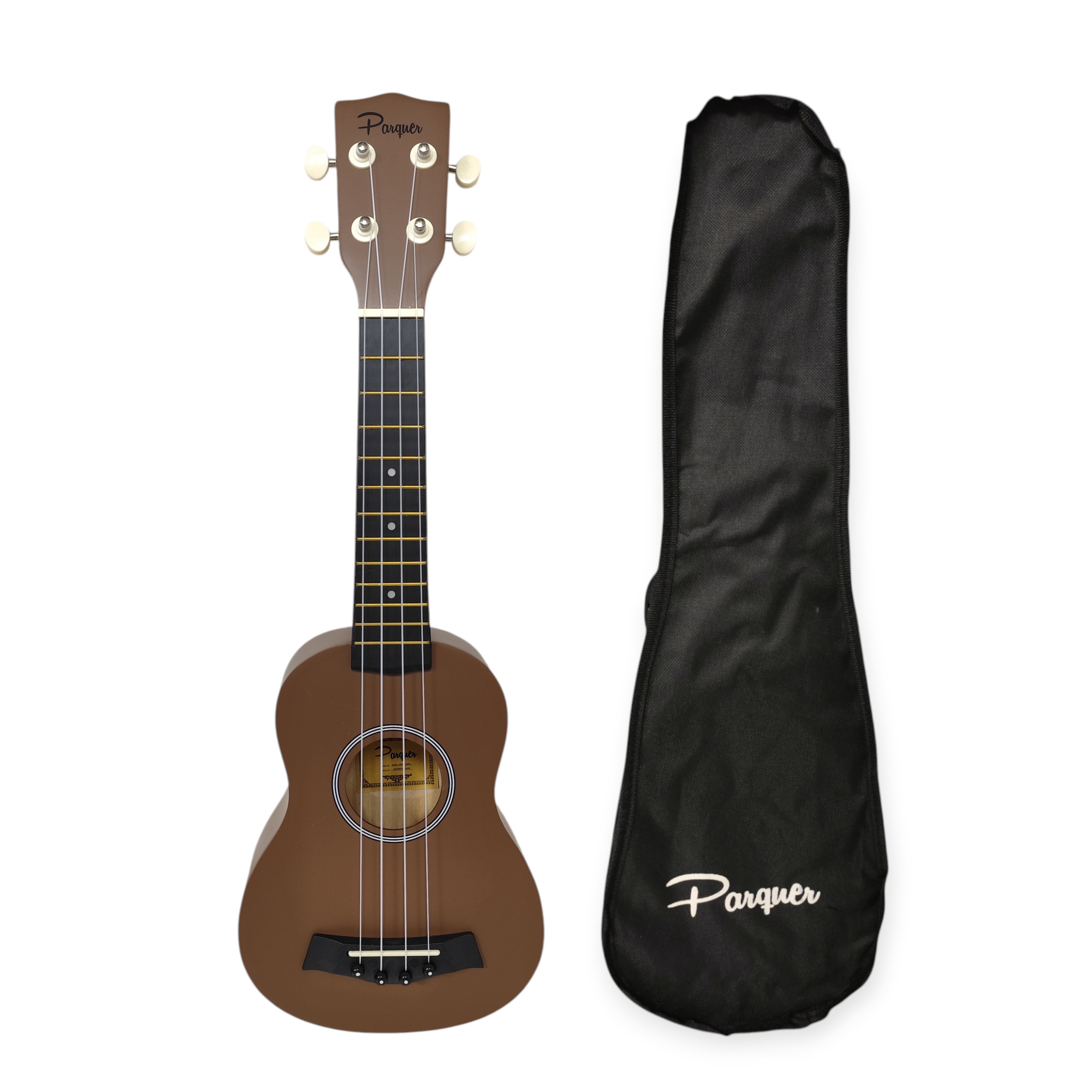 Ukelele Soprano Niños Madera Color Marrón Chocolate