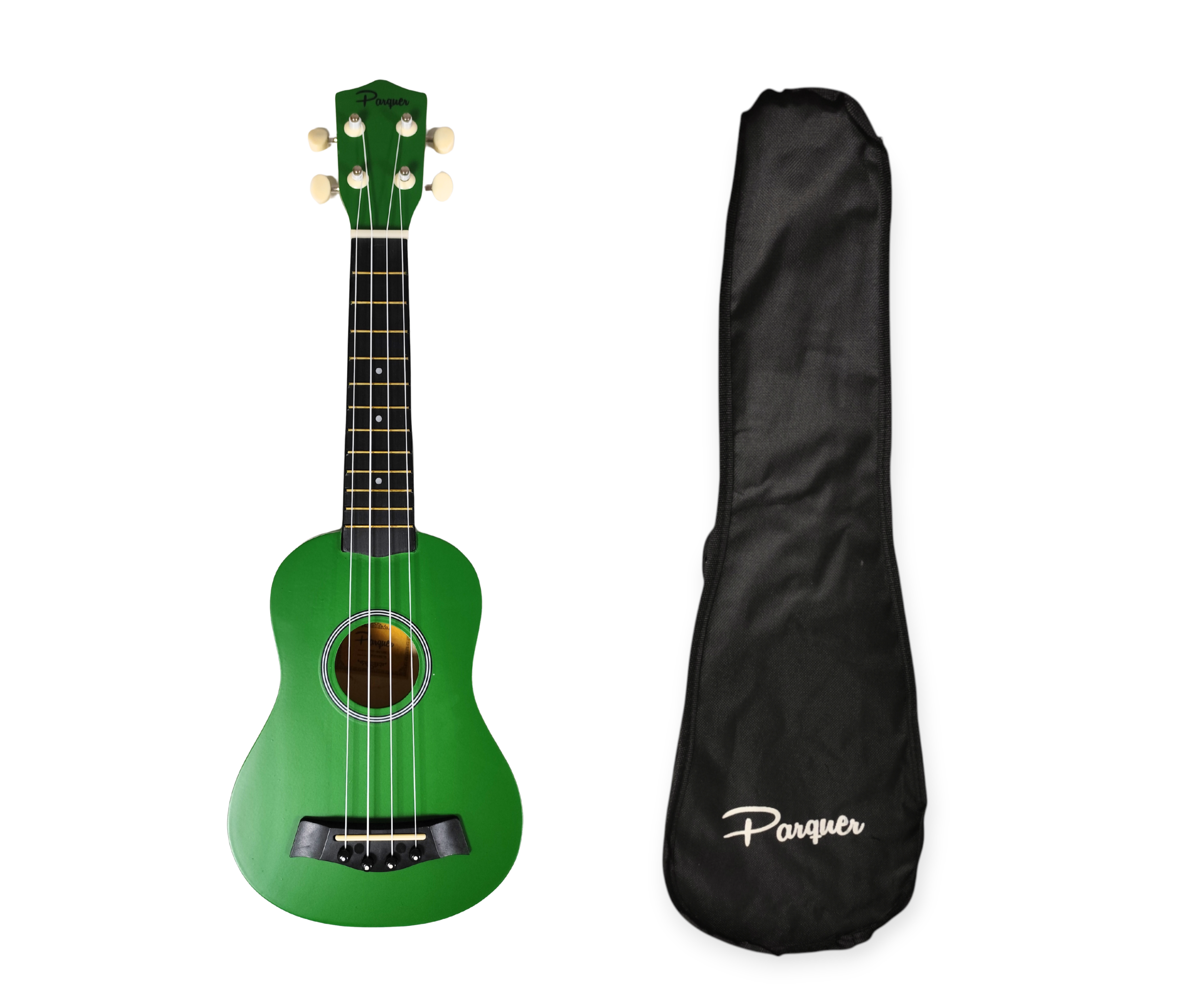 Ukelele Soprano Niños de Madera Color Verde Agua