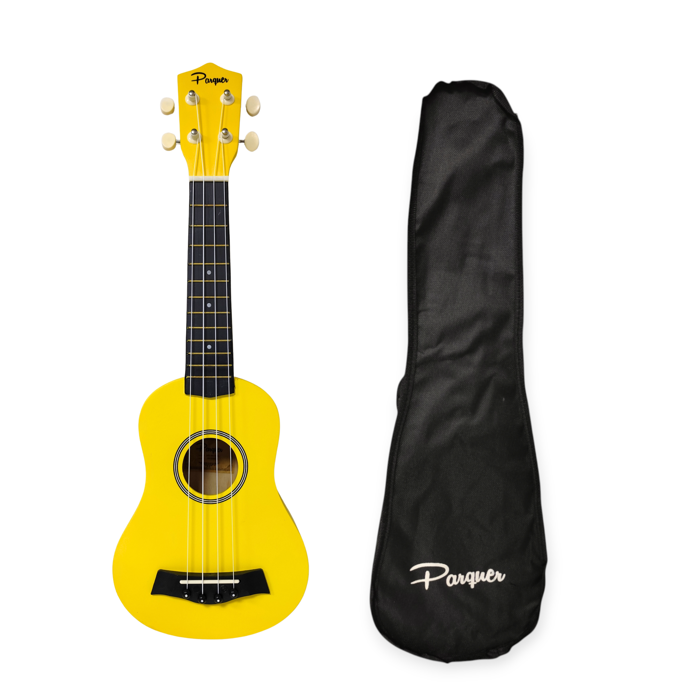 Ukelele Soprano Para Niños de Madera Color Amarillo