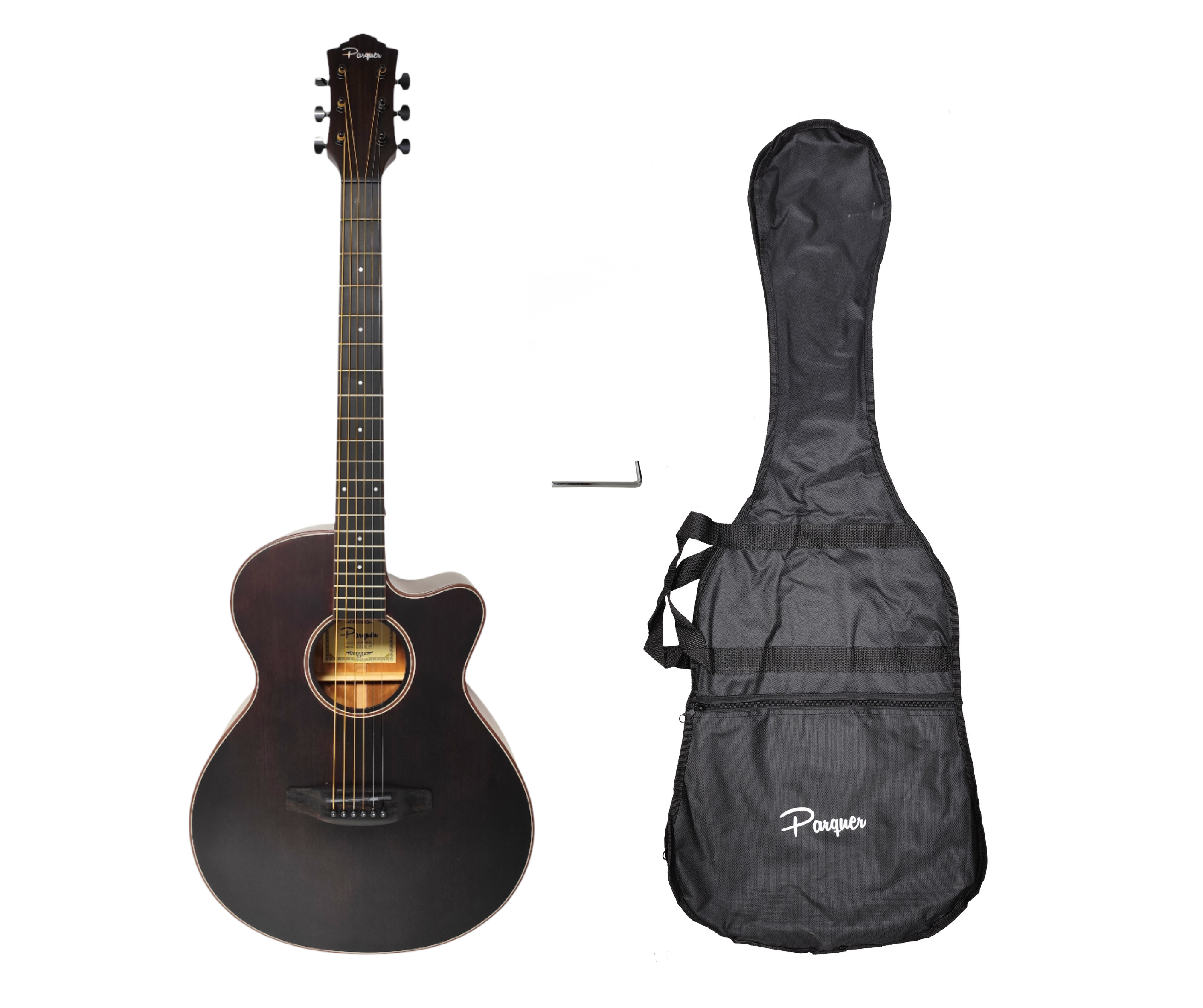 Guitarra Electroacústica Parquer Caoba con Funda y Eq