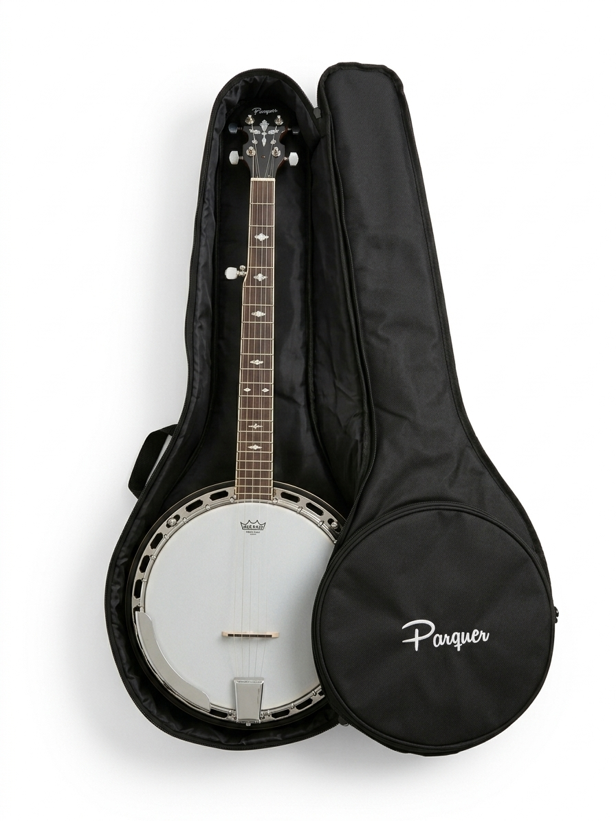 Banjo Profesional Parquer Master 5 Cuerdas Parche Remo