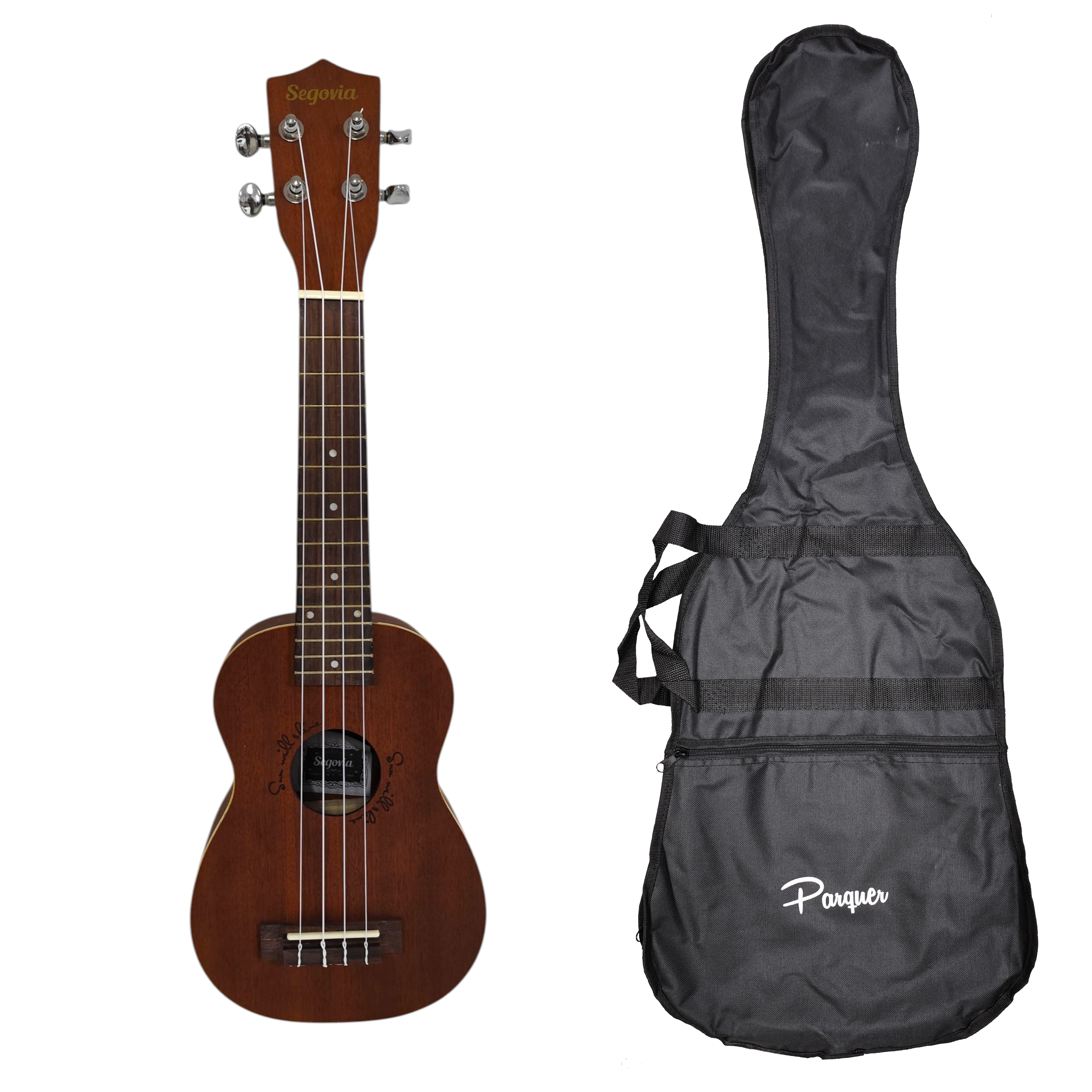 Ukelele Segovia Soprano Color Marrón con Funda