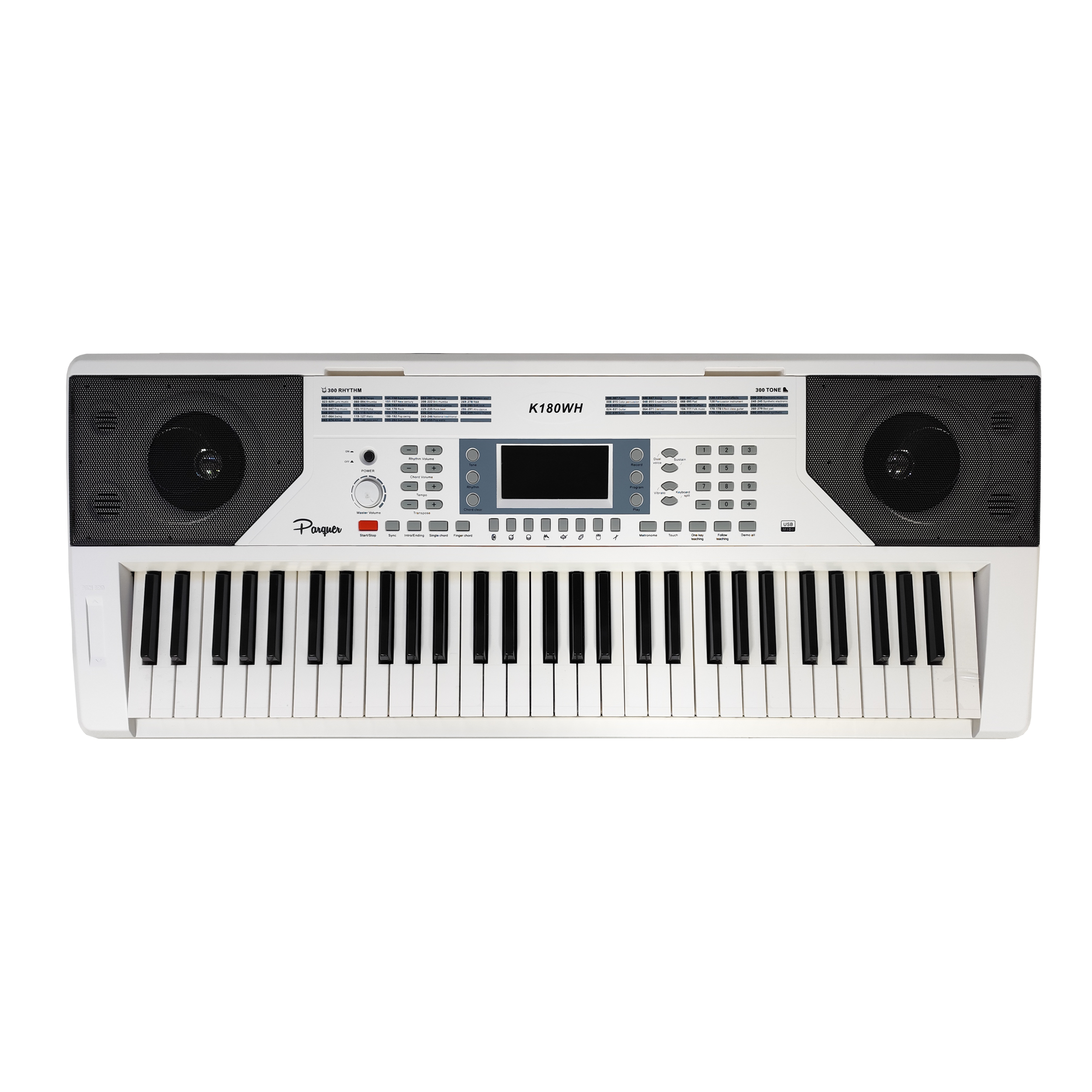 Teclado Sensitivo Parquer 5/8 61 Teclas Estudio K180wh