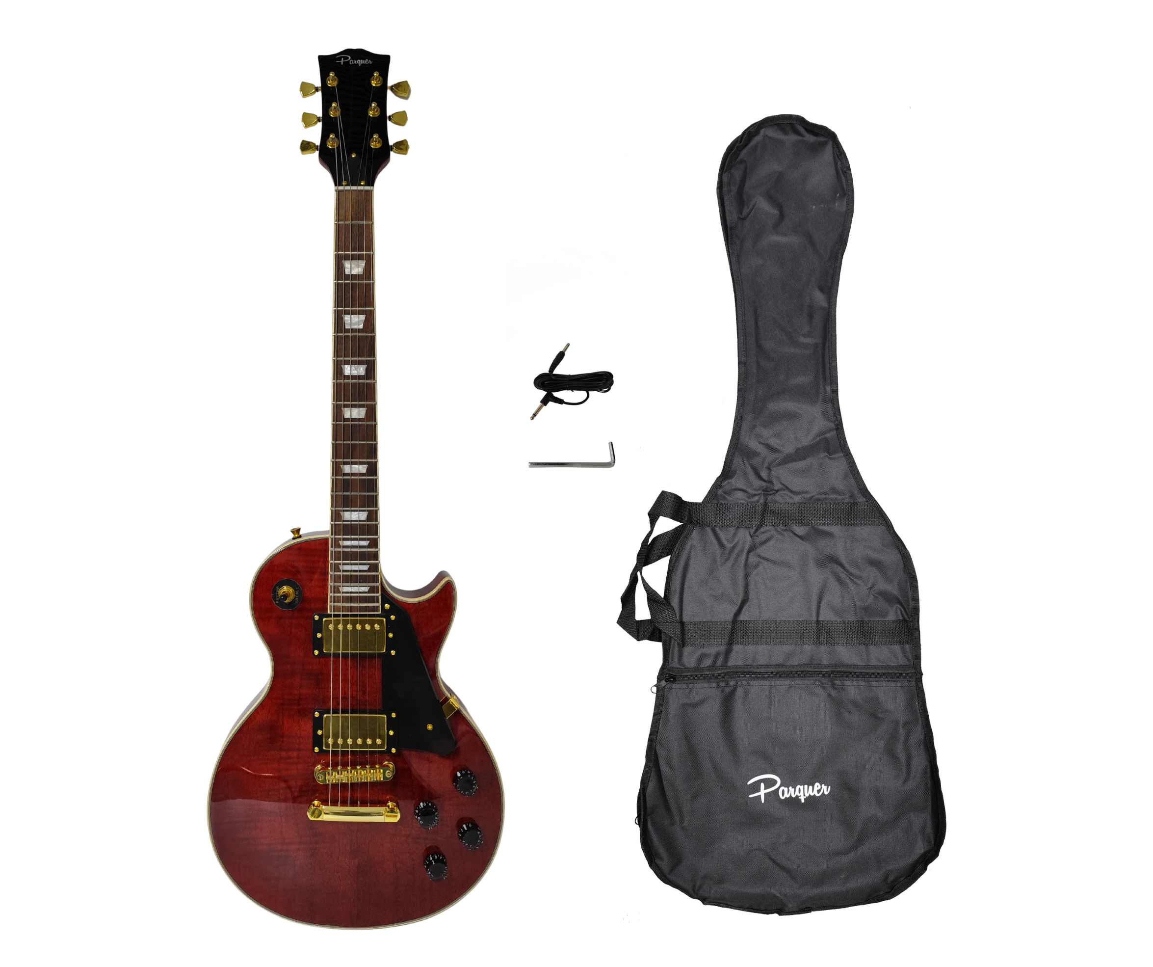 Guitarra Eléctrica Marca Parquer Tipo Les Paul Lp100wd