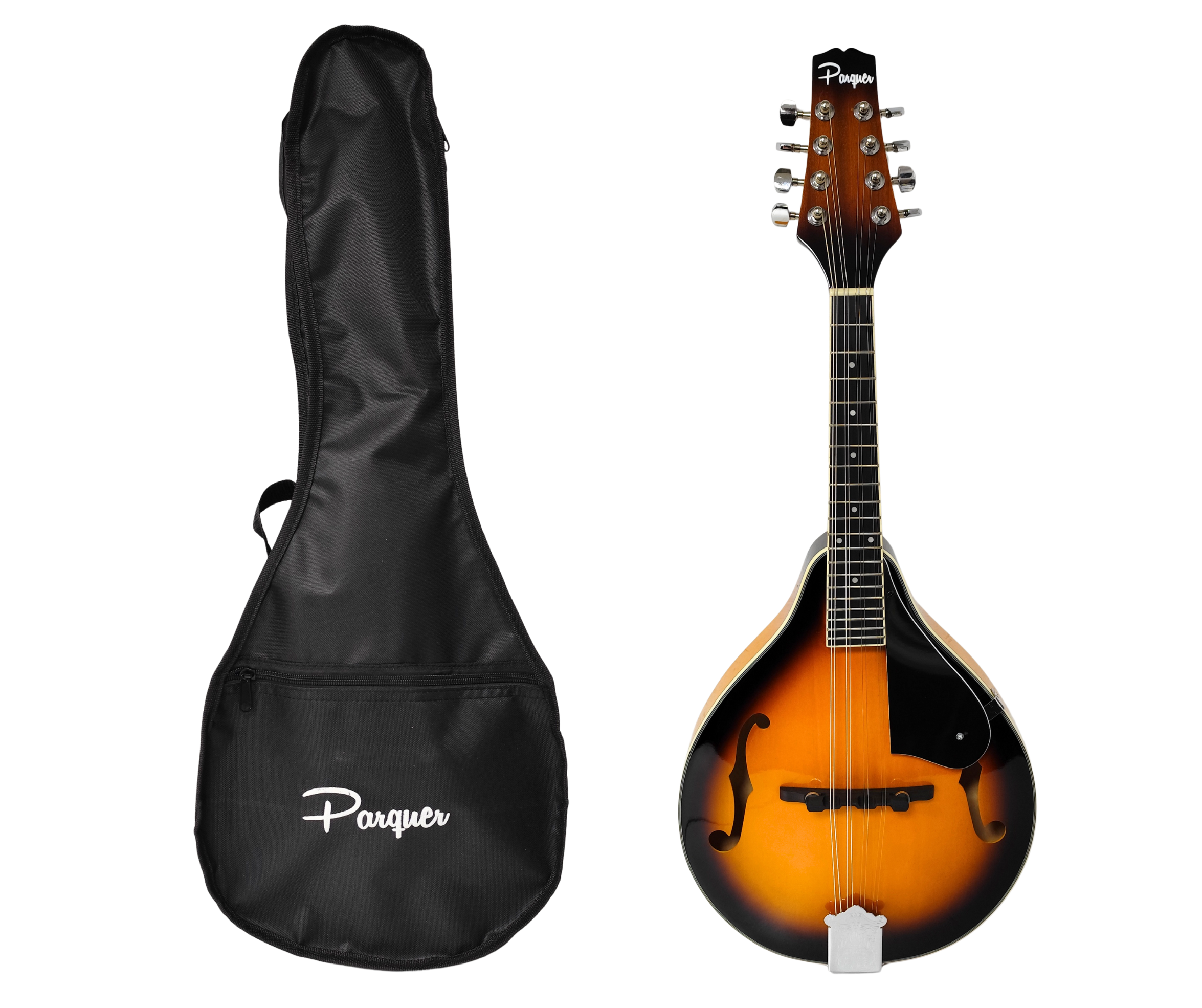 Mandolina Acustica Parquer Sunburst con Funda