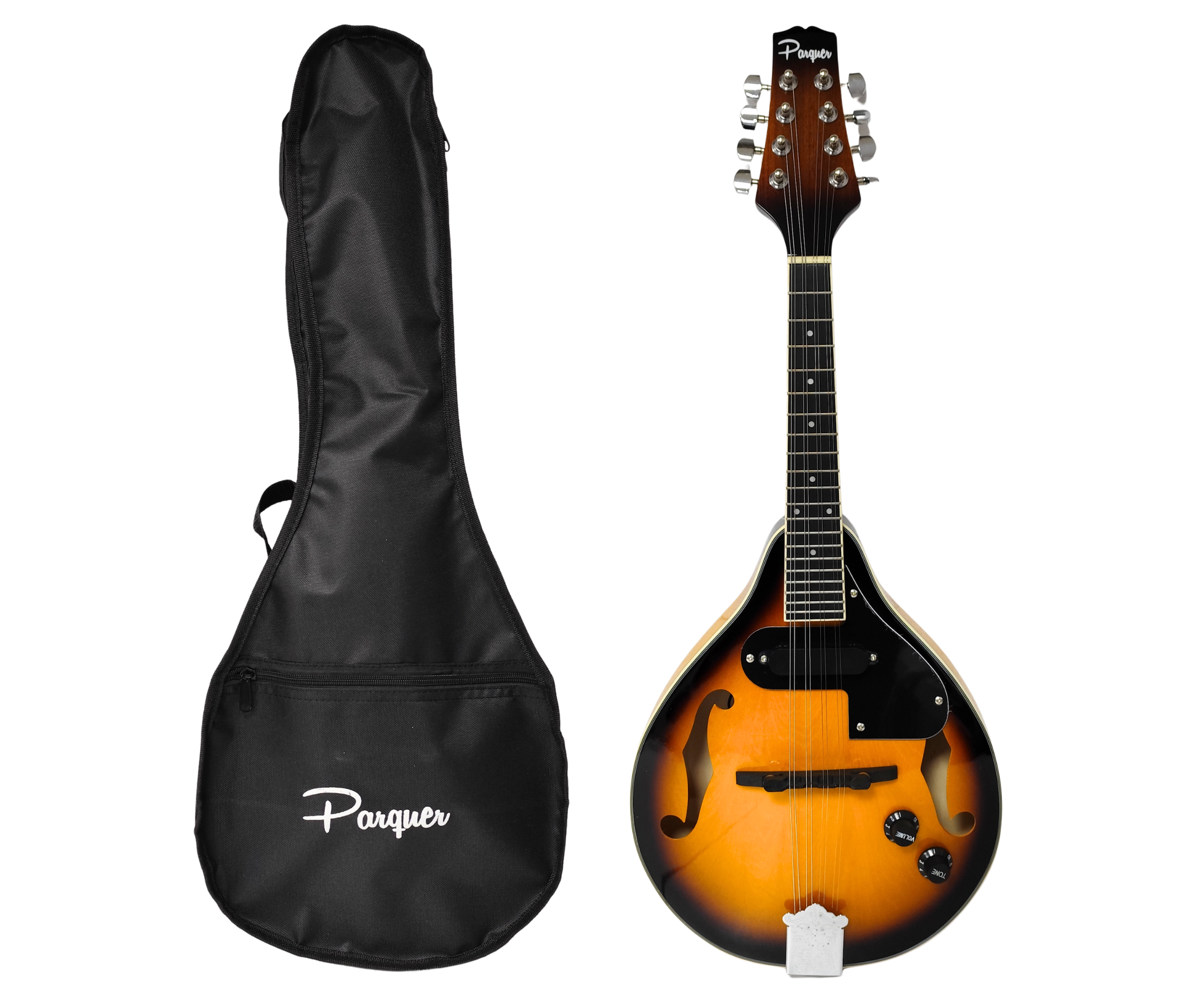 Mandolina Parquer Electroacústica Sunburst con Microfono