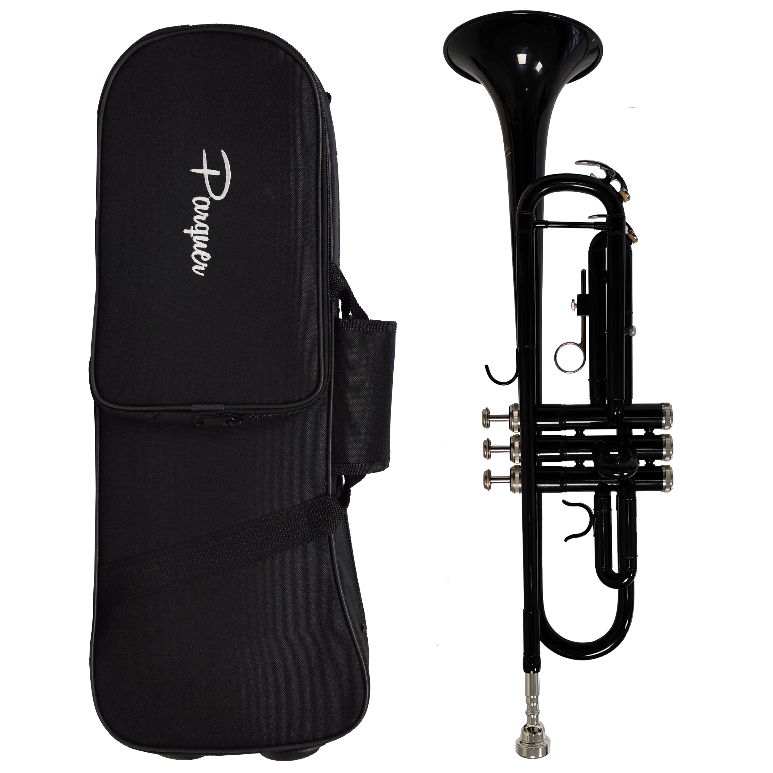 Trompeta Parquer Custom Si Bemol Metal Color Negro Estuche