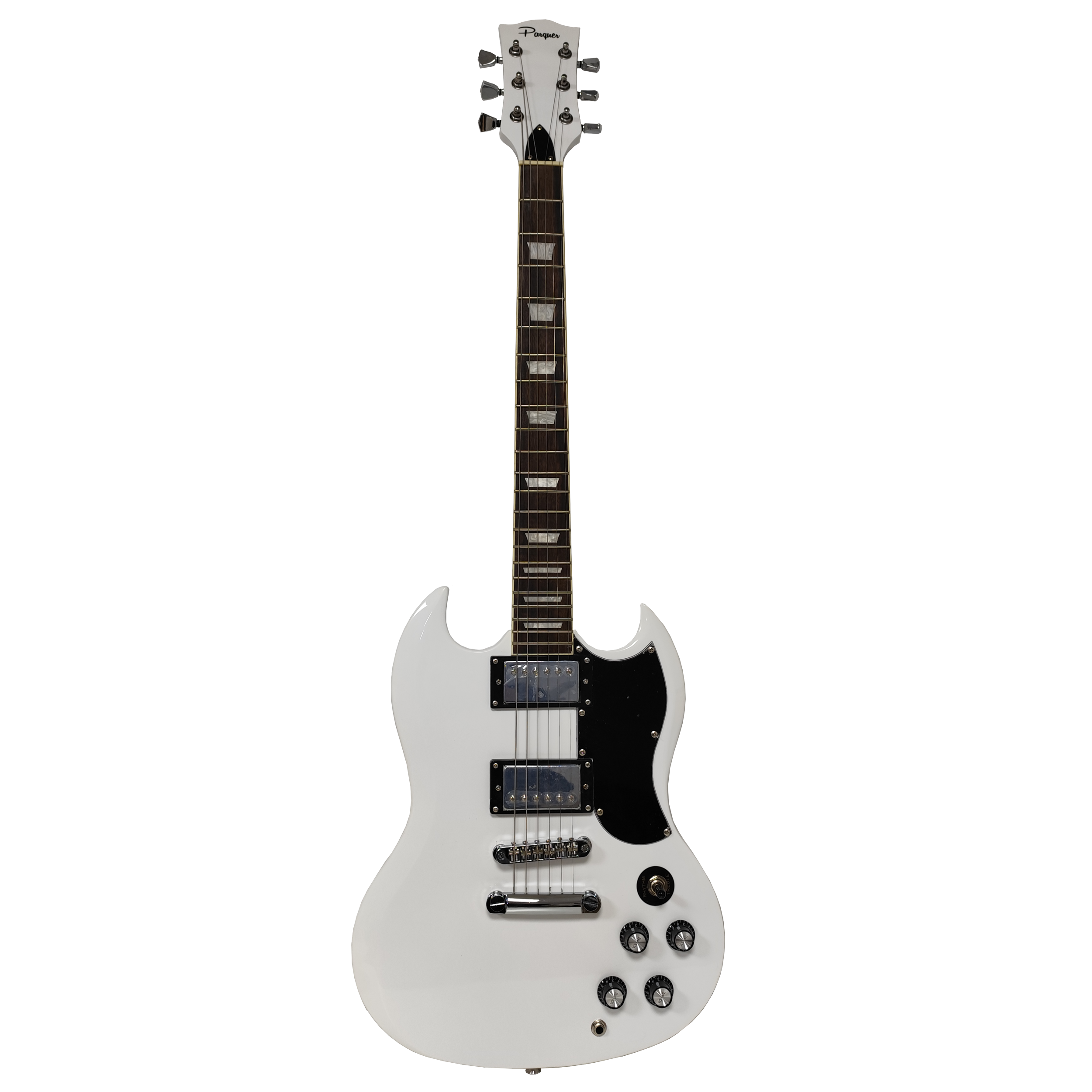 Guitarra Eléctrica Parquer Tipo Sg Blanca Sg100
