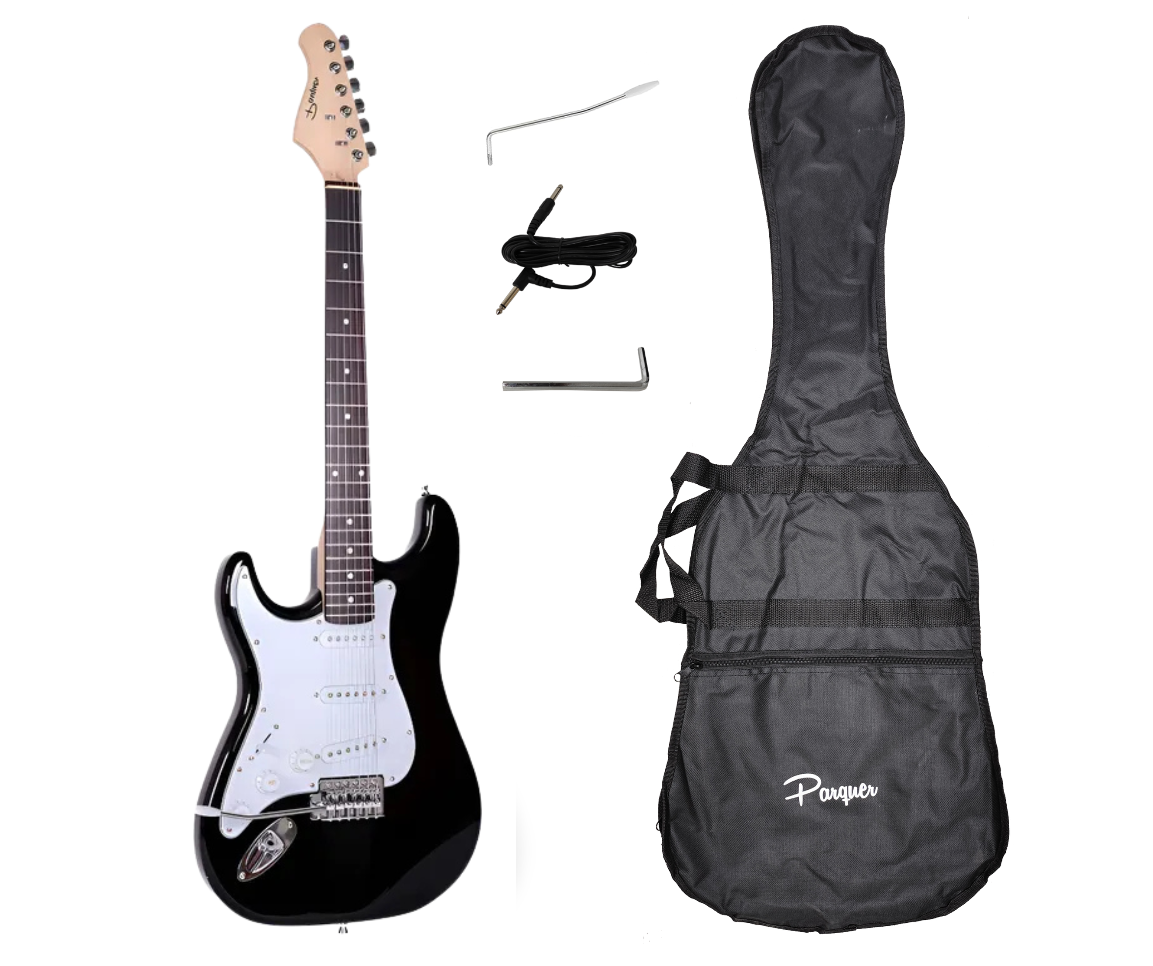 Guitarra Eléctrica Stratocaster Parquer Para Zurdos con Funda