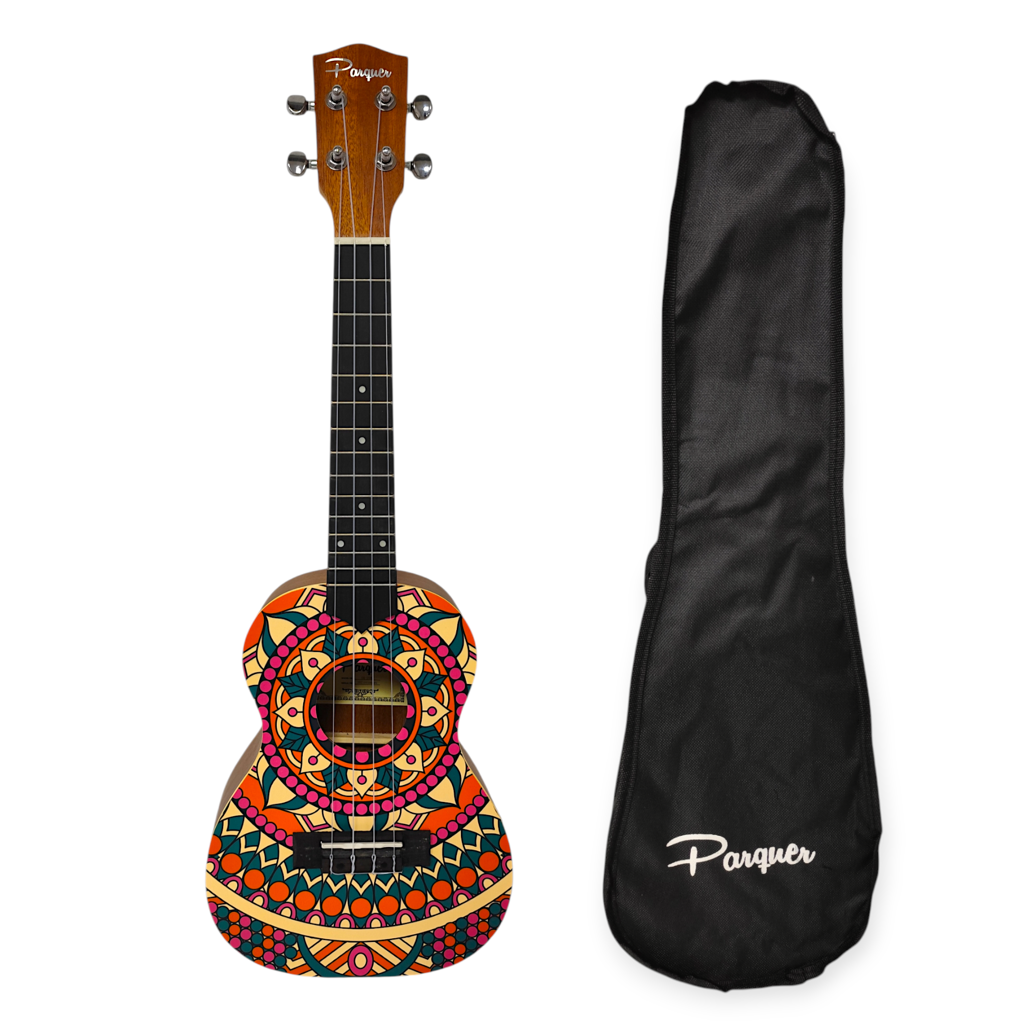 Ukelele Concierto Parquer Diseño Honolulu Abeto Funda