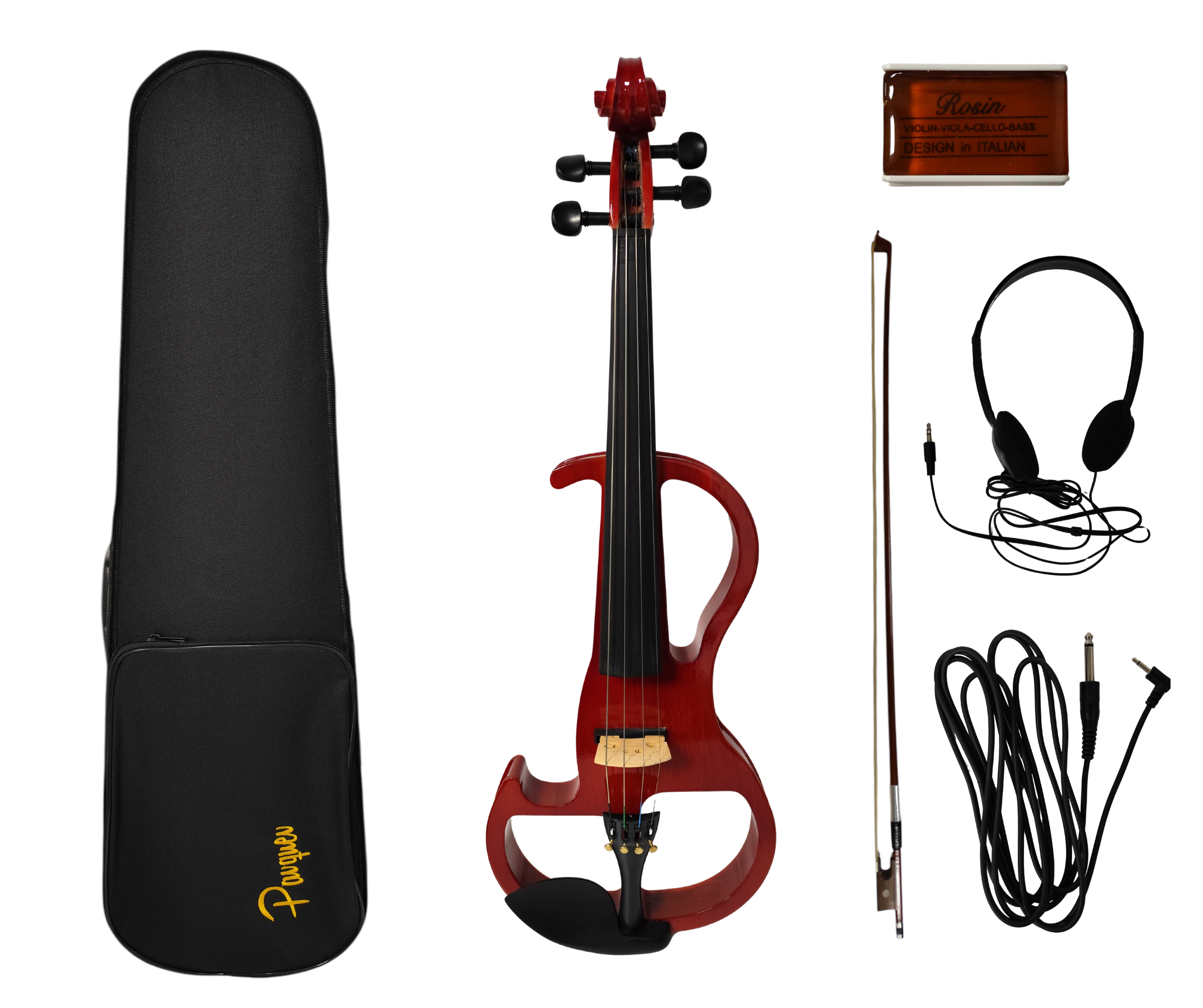 Viola Eléctrica Roja Parquer con Accesorios