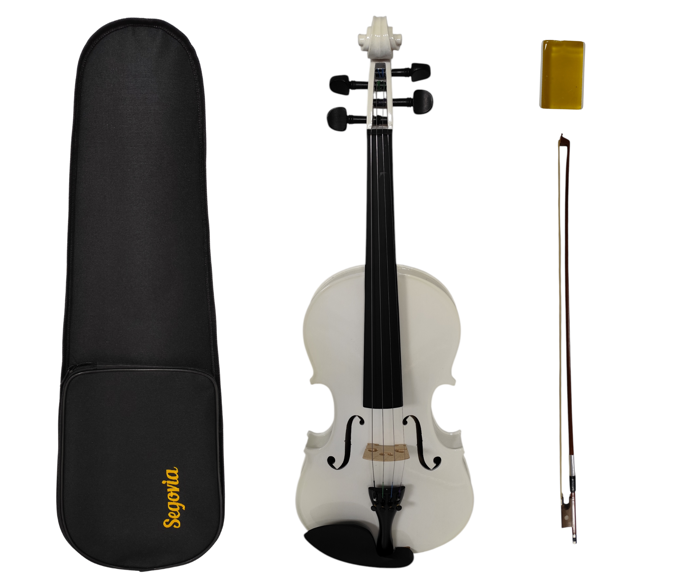 Violín Acústico Segovia Superior 4/4 Blanco Macizo Arco