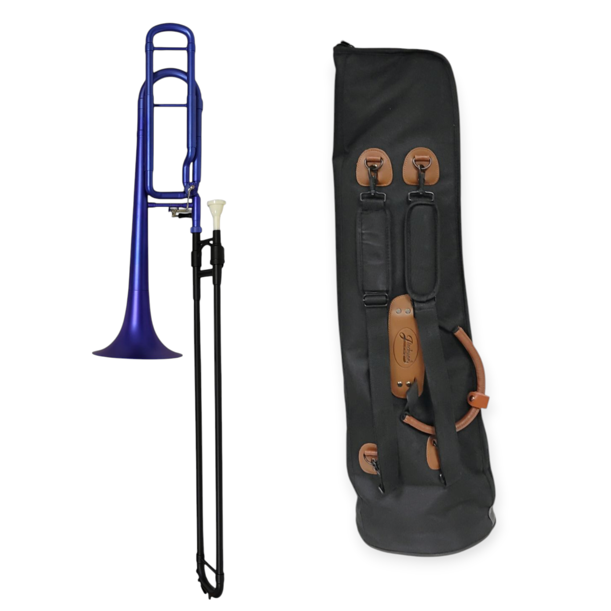 Trombón Con Transpositor Plástico Azul Bb/f Parquer Ptt-200b