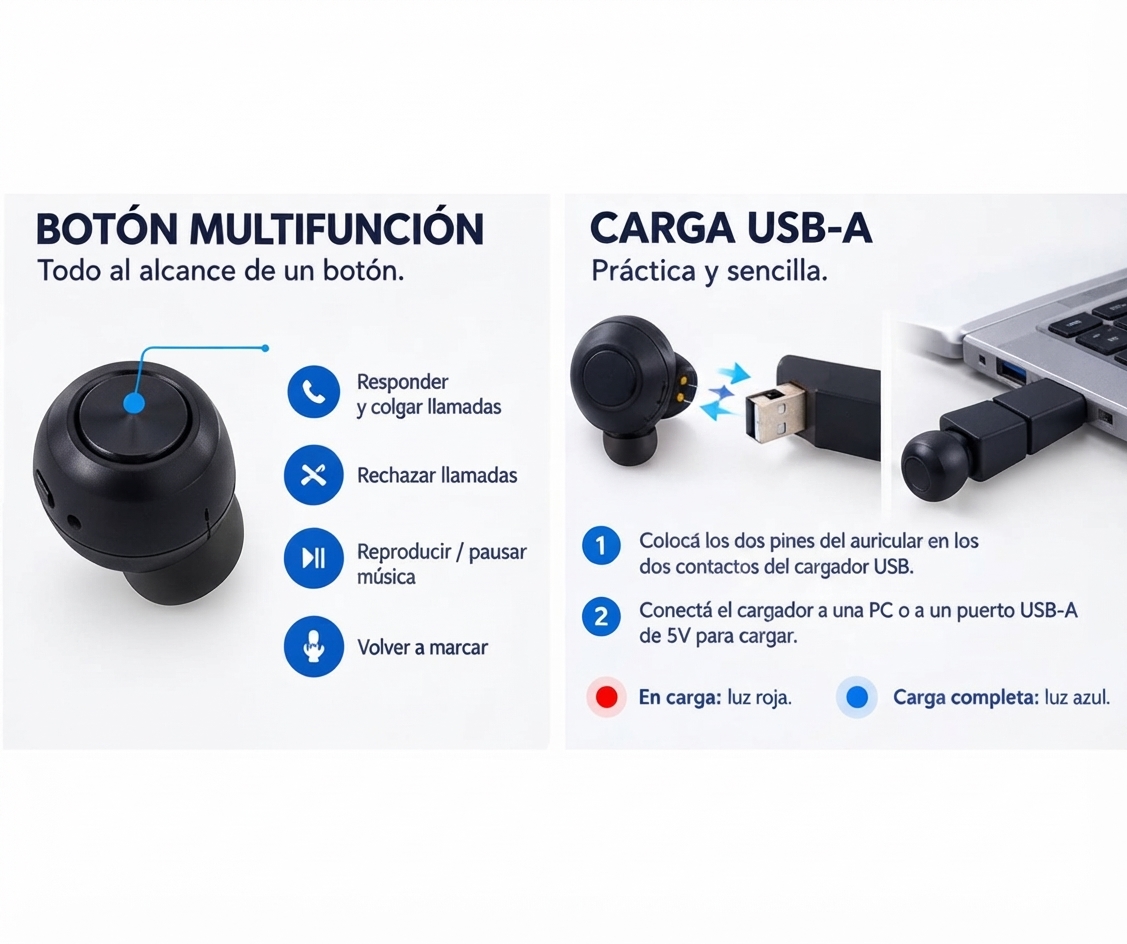 Auricular / Earphone Bluetooth Parquer Bh-x4 - Imagen 3