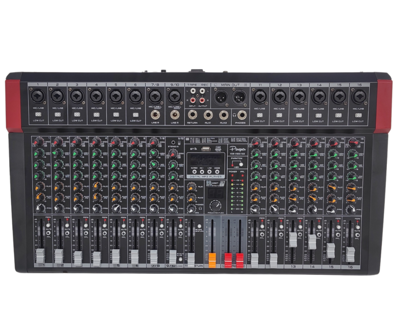 Consola Parquer Potenciada Mixer 16 Canales Stereo 150w