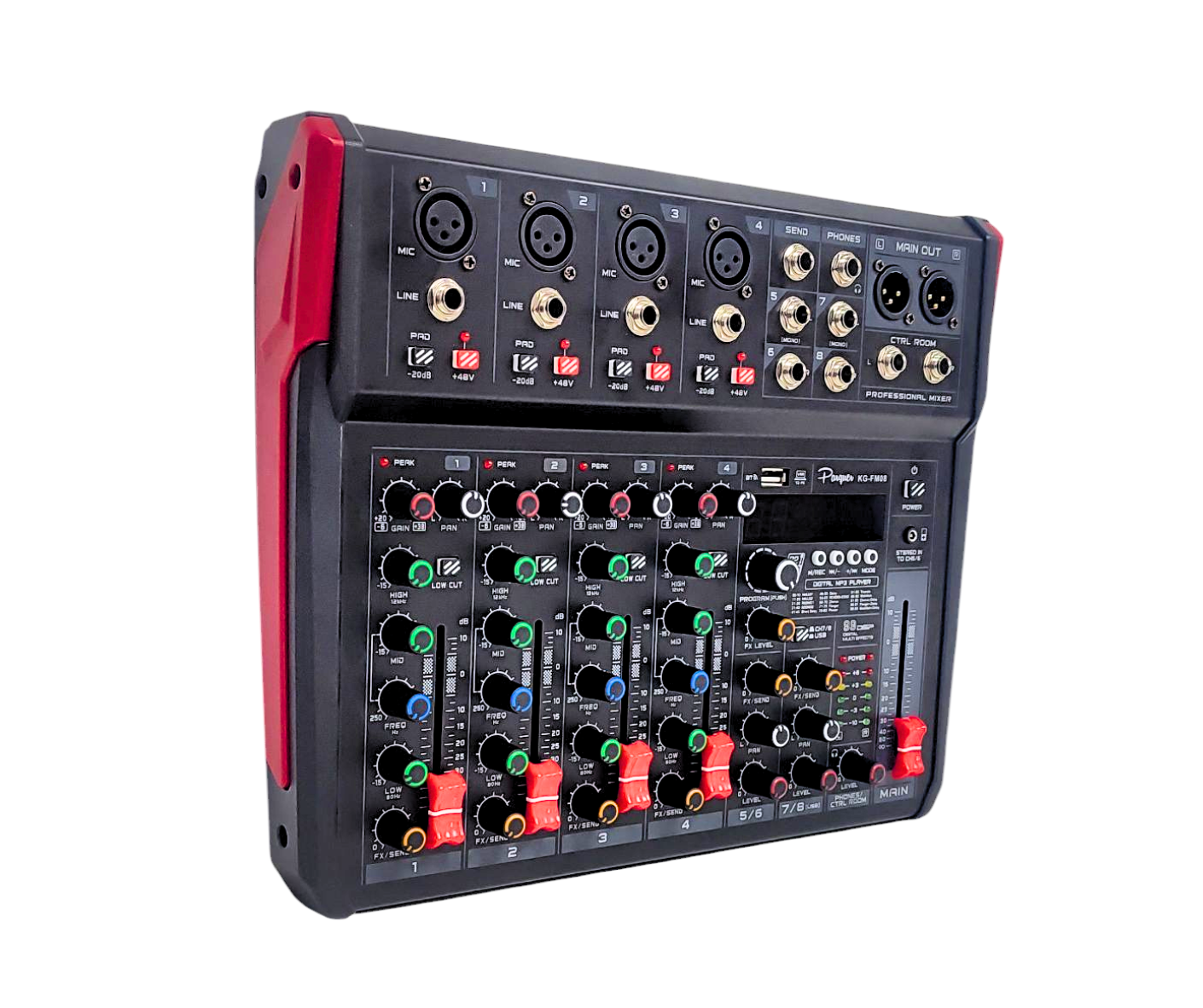 Consola Mixer Parquer Kg-fm08 8 Canales (8ch)