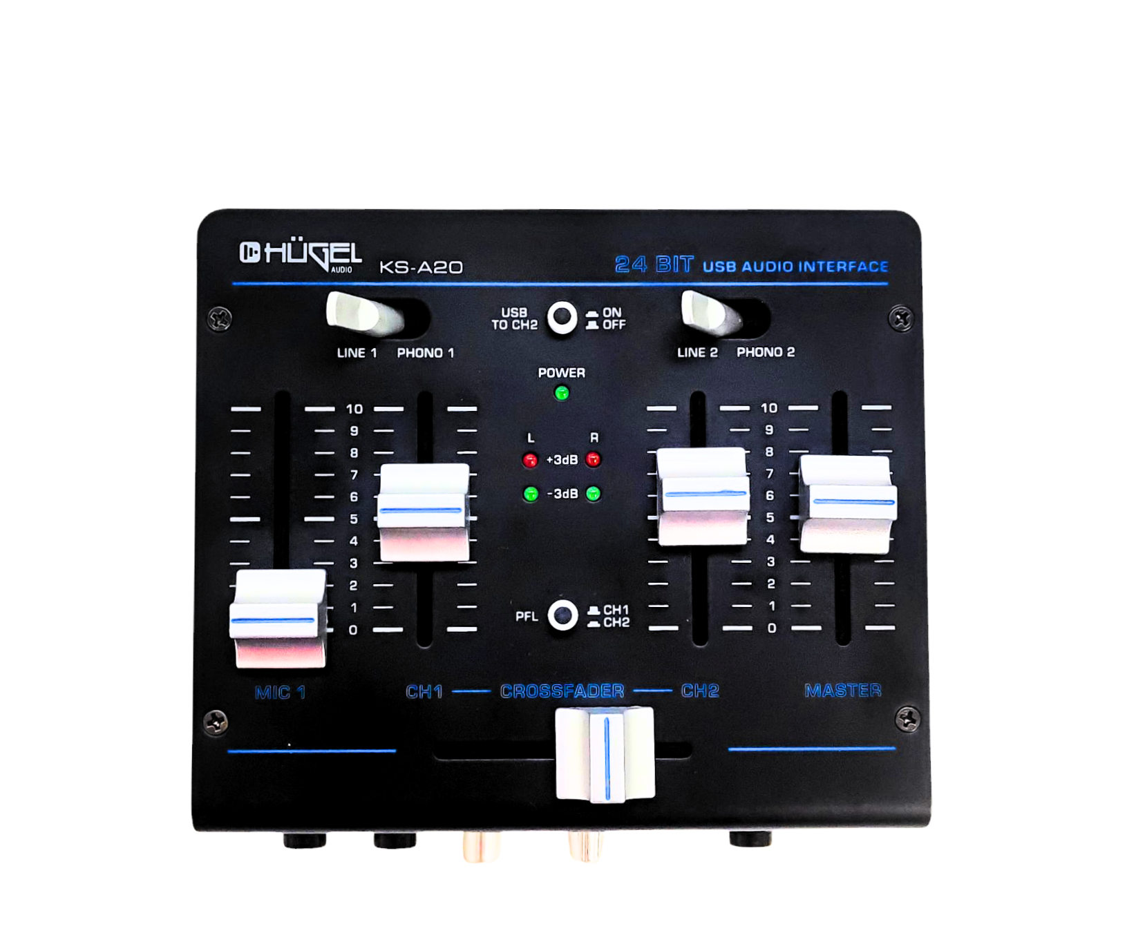 Mixer Dj Stereo Con Interfaz Integrada 2 Canales KS-A20