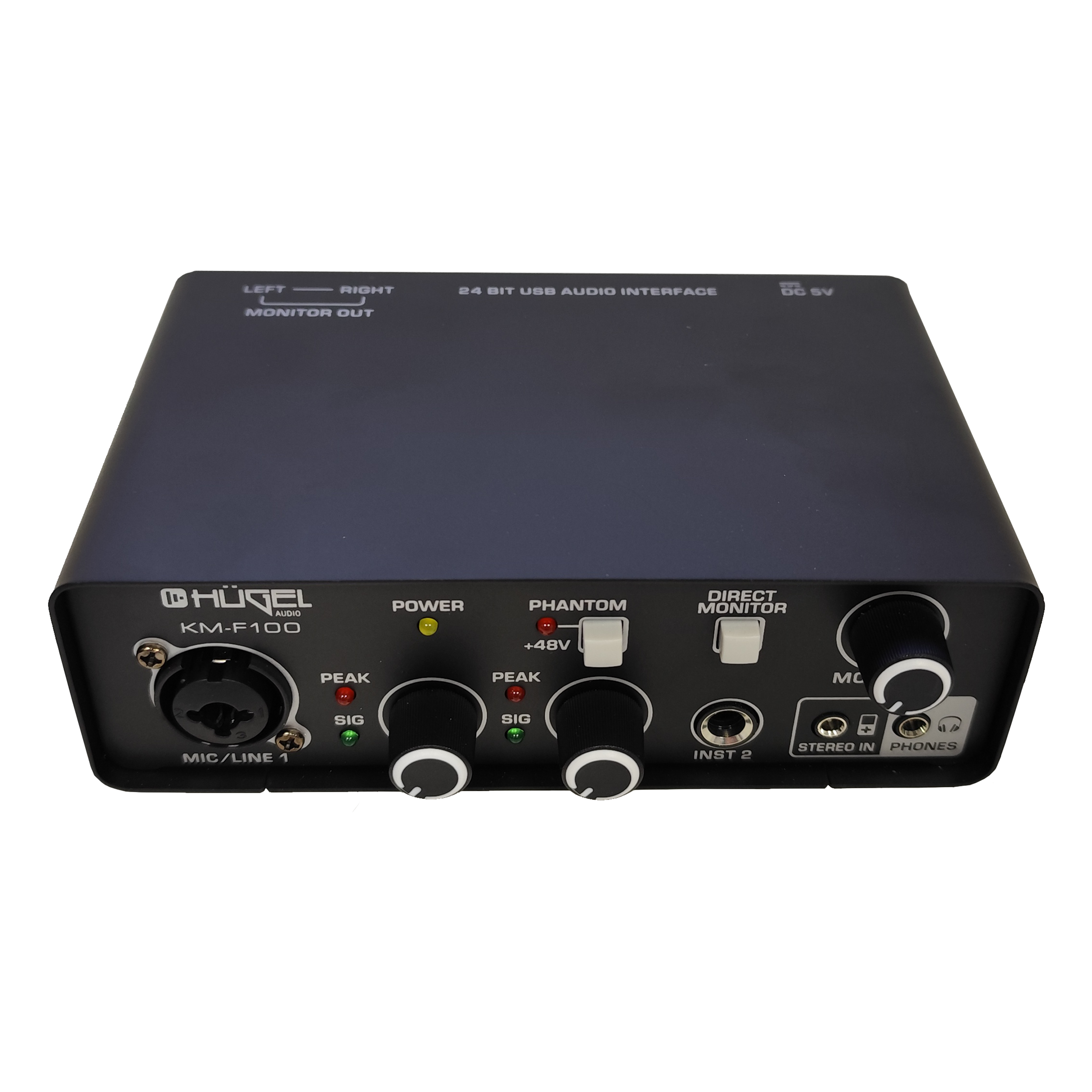 Interfaz Usb Audio Hugel Grabacion Profesional 3 Entradas KM-F100