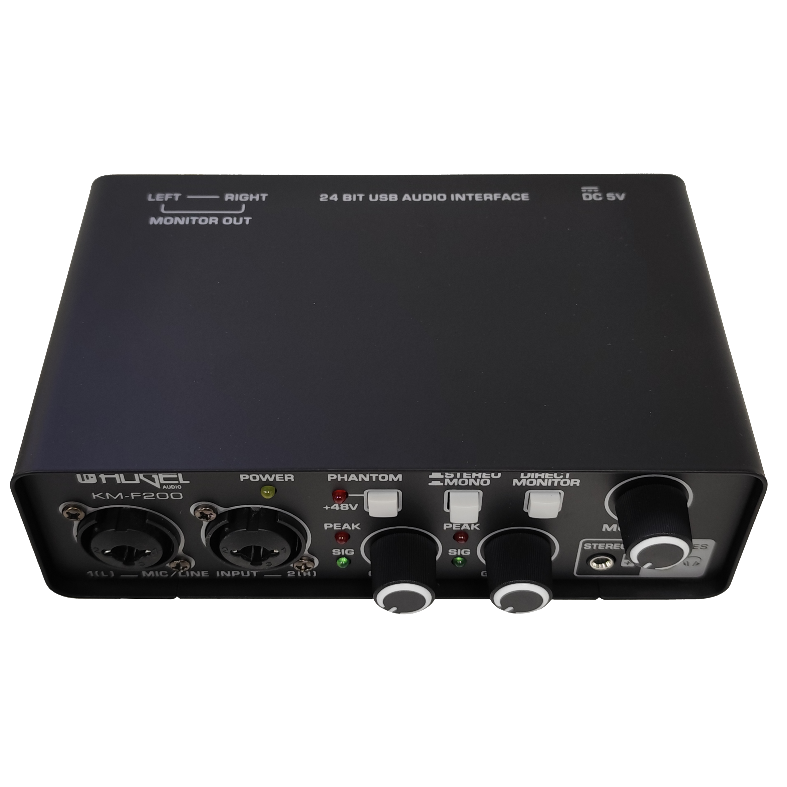 Interfaz Usb Audio Hugel Grabacion 2 Canales Stereo KM-F200