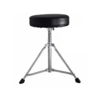 Banqueta Para Bateria Parquer Shadow Negra Simple Acero