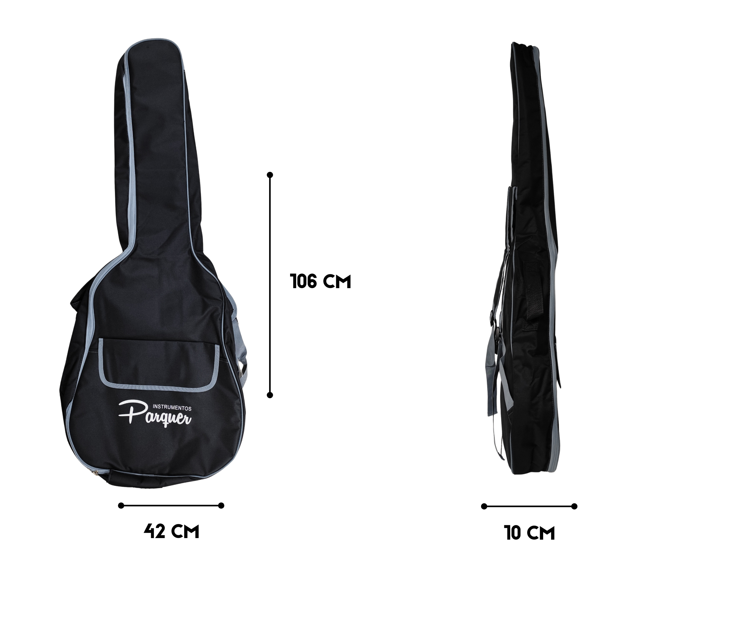 Funda Guitarra Acustica 41'' Parquer Tipo Mochila Acolchada - Imagen 3