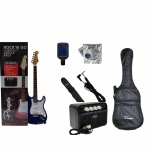 Combo Guitarra Electrica Strato Azul Parquer Amplificador 5w
