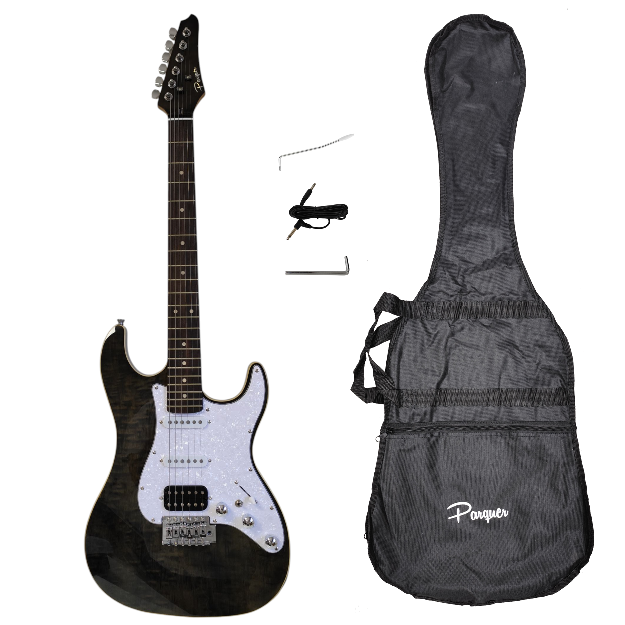 Guitarra Electrica Parquer Tipo Ibanez Con Funda