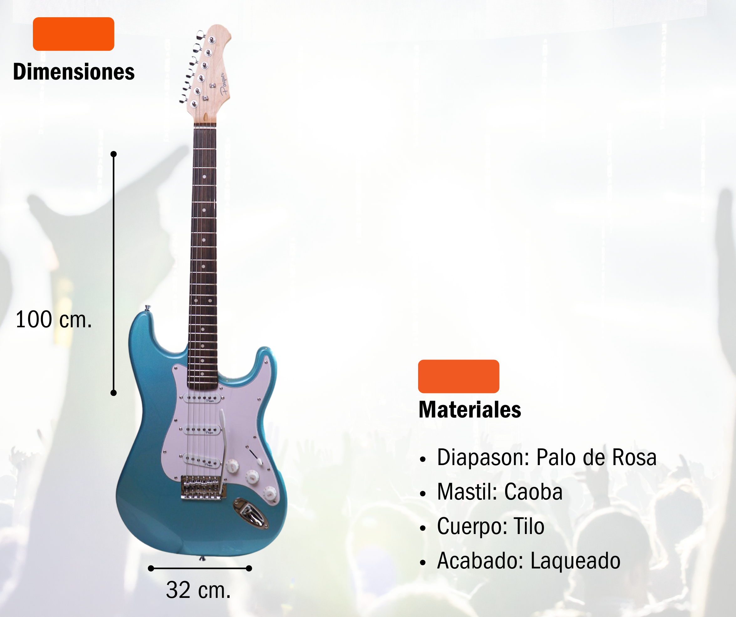 Combo Guitarra Electrica Strato Celeste Parquer Amplificador 10w - Imagen 3