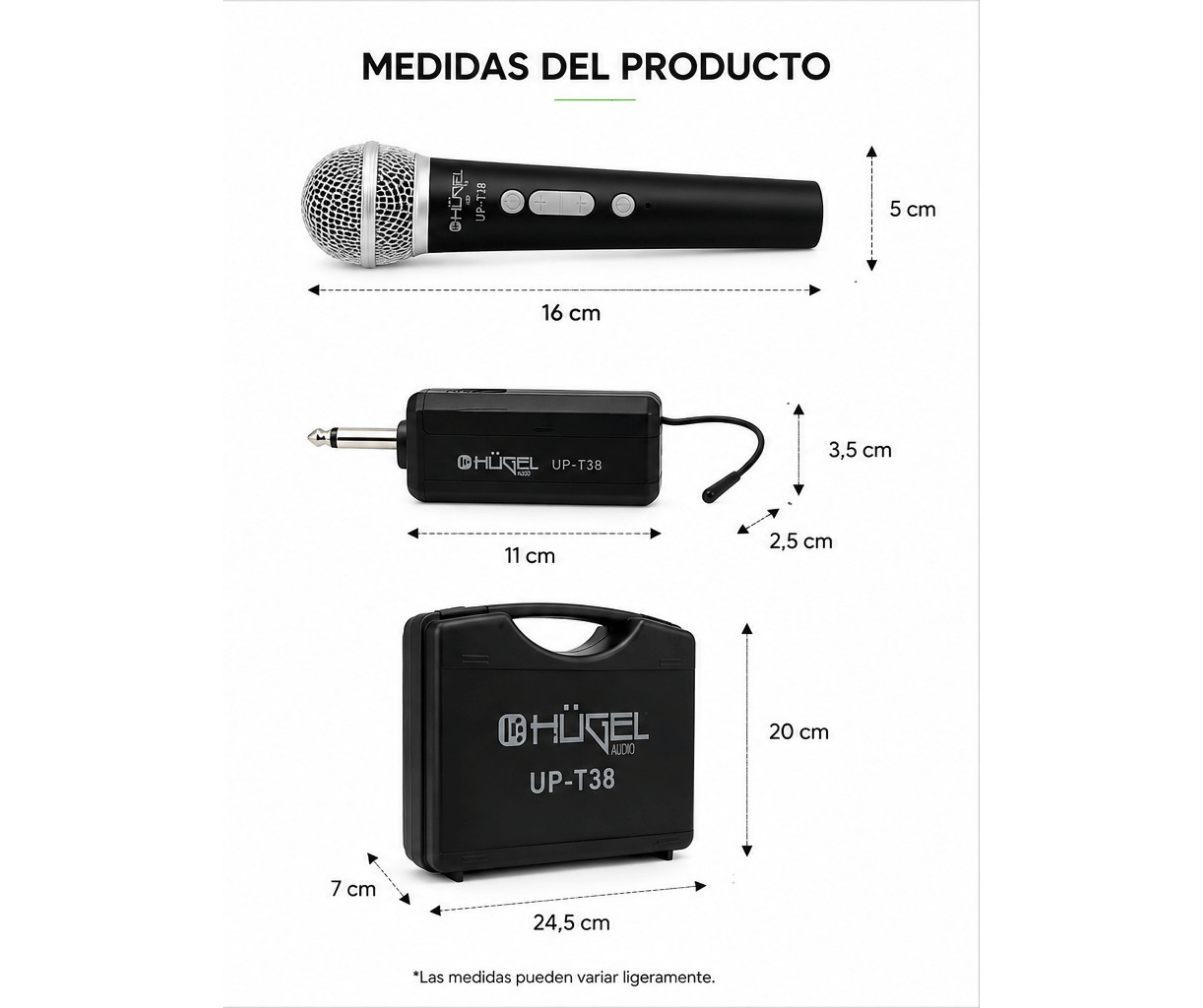 Microfono Inalambrico Hugel Karaoke Uhf Cargador - Imagen 11