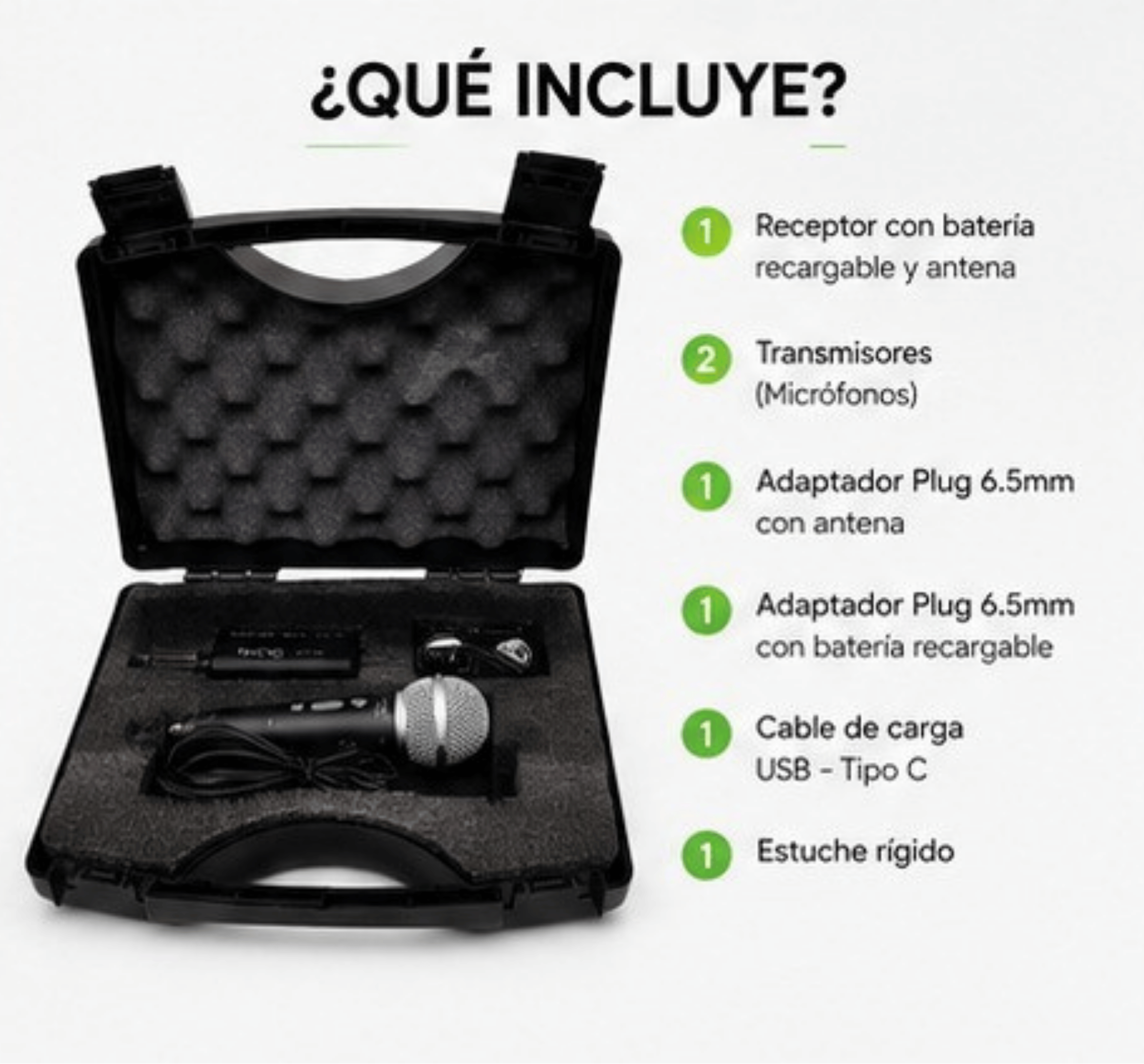 Microfono Inalambrico Hugel Karaoke Uhf Cargador - Imagen 10