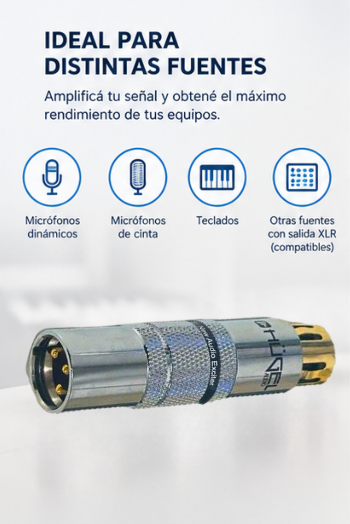 Preamplificador De Micrófono Phantom Hugel Mic Booster M101 - Imagen 5