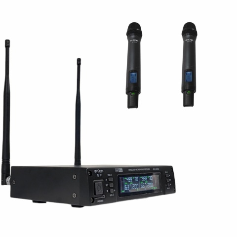 Microfono Inalambrico Hugel Dual Uhf Jru680d