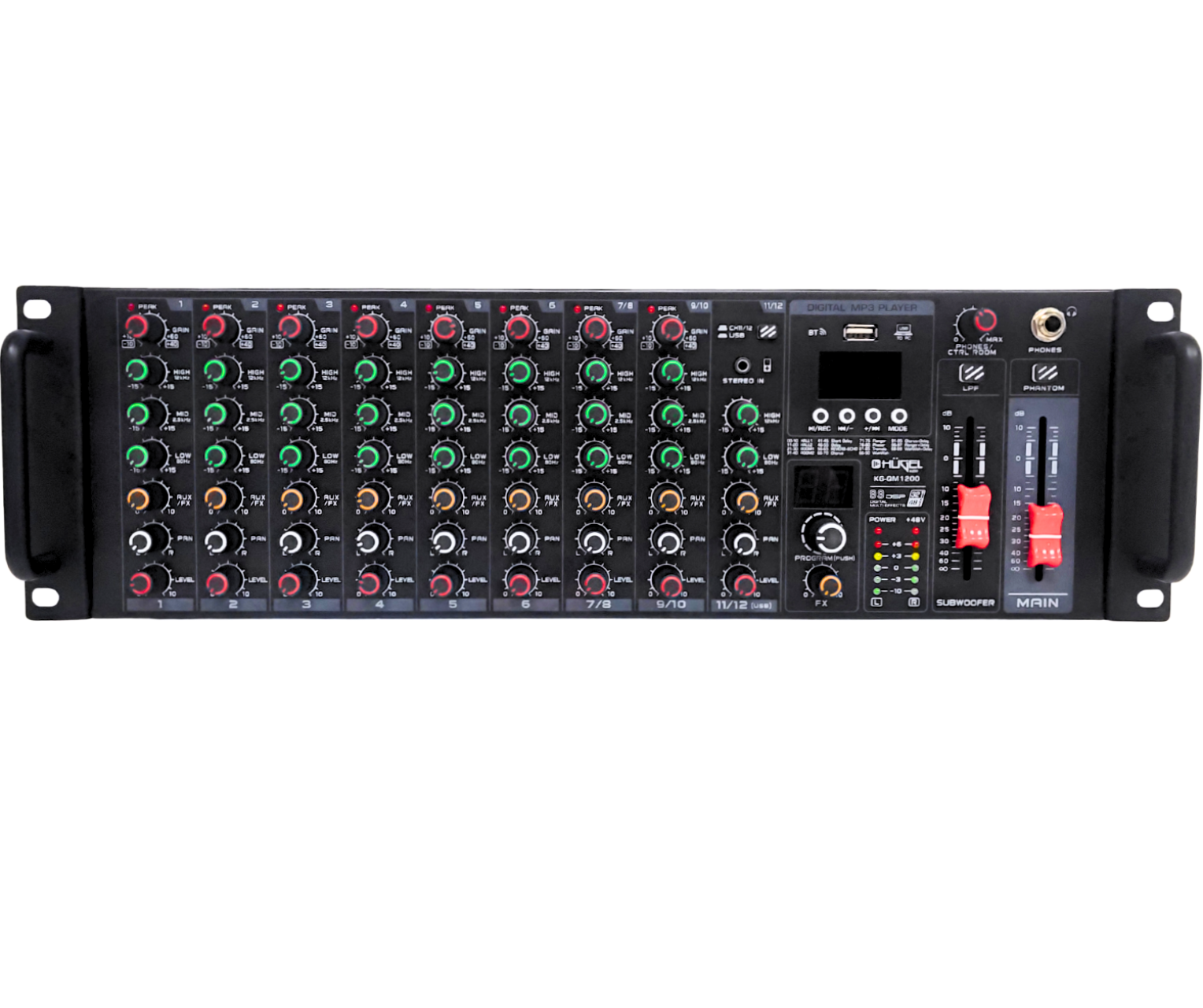 Consola Mixer Digital Hugel Rackeable 12 Canales Audio 99dsp