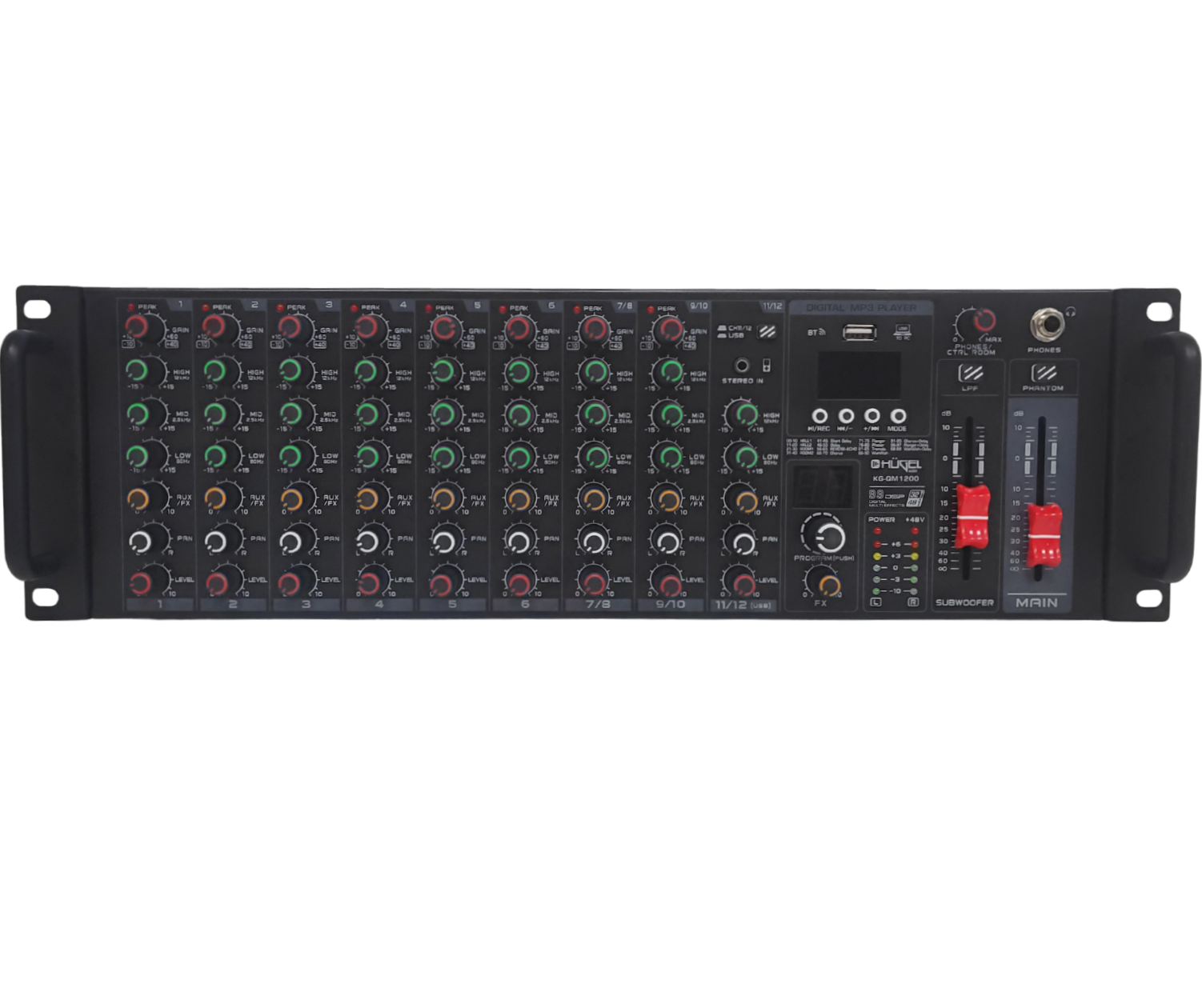 Consola Mixer Digital Hugel Rackeable 12 Canales Audio 99dsp